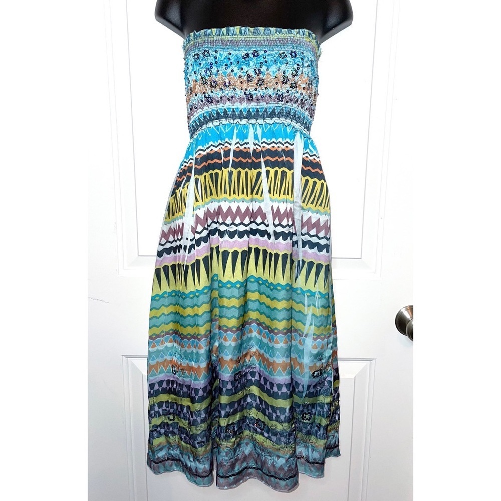 Lapis blue sequin dress